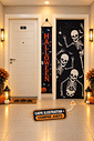 Banner Decorativo Halloween Preto e Laranja 1,75 m com Gancho