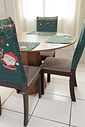 KIT COM 4 Capa de Cadeira Decorativa Natal VERDE PAPAI NOEL KIT COM 4 Capa de Cadeira Decorativa Natal VERDE PAPAI NOEL