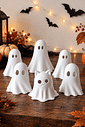 Kit 6 Fantasminhas Decorativos Halloween em Impressão 3D Kit 6 Fantasminhas Decorativos Halloween em Impressão 3D