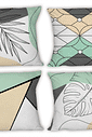 KIT 4 CAPAS DE ALMOFADAS DECORATIVAS GEOMÉTRICO CLEAN- 45x45