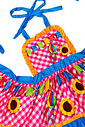 Avental Vestido Festa Junina estampa Xadrez Rosa Girassois Tal mãe tal filha MODELO INFANTIL Avental Vestido Festa Junina estampa Xadrez Rosa Girassois Tal mãe tal filha MODELO INFANTIL