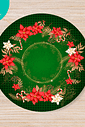 KIT COM 4 CAPA DE SOUSPLAT FLORAL DE NATAL KIT COM 4 CAPA DE SOUSPLAT FLORAL DE NATAL
