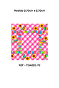 Kit com 4 Toalha de Mesa Festa Junina Xadrez Rosa , Medida 0,70mt x 0,70mt Kit com 4 Toalha de Mesa Festa Junina Xadrez Rosa , Medida 0,70mt x 0,70mt
