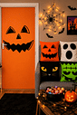 Kit 02- Halloween Abóbora, Dia das Bruxas— 1 Capa de Porta + 4 Capas de Almofada 45x45 Kit 02- Halloween Abóbora, Dia das Bruxas— 1 Capa de Porta + 4 Capas de Almofada 45x45