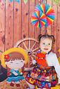 Avental Vestido Festa Junina estampa arraiá Cidadezinha Tal mãe tal filha MODELO INFANTIL