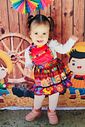 Avental Vestido Festa Junina estampa arraiá Cidadezinha Tal mãe tal filha MODELO INFANTIL