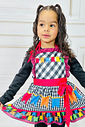 Avental Vestido Festa Junina Infantil Xadrez Preto com Bandeirinhas Tal Mãe Tal Filha MODELO INFANTI