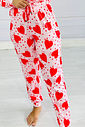 Pijama Manga Longa Estampa Corações Vermelho Pijama Manga Longa Estampa Corações Vermelho