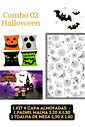 Combo Halloween Kids (Painel + Kit 4 Capa Almofadas + Toalha de Mesa)