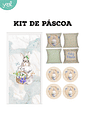 Kit de Páscoa Coelha Lily 1 Capa de Porta + 4 Capa de Almofada + 4 Capa de Sousplat