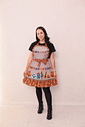 Vestido Festa Junina Arraiá Fogueira Violão —Veste P ao G2