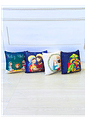 KIT 4 CAPAS DE ALMOFADAS SAGRADA FAMILIA MALHA CONFORT DECORATIVAS NATAL - 45x45