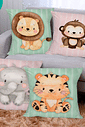 KIT 4 CAPAS DE ALMOFADAS DECORATIVAS SAFARI KIDS- 45x45 KIT 4 CAPAS DE ALMOFADAS DECORATIVAS SAFARI KIDS- 45x45
