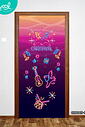 Capa de Porta Decorativa Carnaval Neon