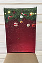 KIT COM 4 Capa de Cadeira Decorativa Natal VERMELHO KIT COM 4 Capa de Cadeira Decorativa Natal VERMELHO