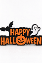 Placa Decorativa de Mesa Happy Halloween em Impressão 3D Placa Decorativa de Mesa Happy Halloween em Impressão 3D