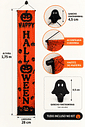 Banner Decorativo Halloween Laranja Happy Halloween 1,75 m com Gancho Banner Decorativo Halloween Laranja Happy Halloween 1,75 m com Gancho