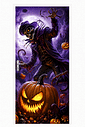 Kit 02- Halloween Caveira e Abobora Assustadoras — 1 Capa de Porta + 4 Capas de Almofada 45x45 Kit 02- Halloween Caveira e Abobora Assustadoras — 1 Capa de Porta + 4 Capas de Almofada 45x45