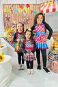 Avental Vestido Festa Junina estampa arraiá Cidadezinha Tal mãe tal filha MODELO INFANTIL
