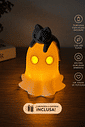 Luminária Gatinho Fantasma Halloween em Impressão 3D Luminária Gatinho Fantasma Halloween em Impressão 3D
