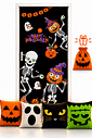 Kit 01 Halloween Caveirinhas Fofas — 1 Capa de Porta + 4 Capas de Almofada 45x45 Kit 01 Halloween Caveirinhas Fofas — 1 Capa de Porta + 4 Capas de Almofada 45x45