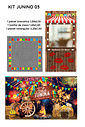 KIT JUNINO 03- TECIDO PARA PAINEL RETANGULAR + TECIDO PARA PAINEL INTERATIVO SIMPLES + TOALHA DE MESA