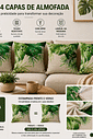 KIT 4 CAPAS DE ALMOFADAS DECORATIVAS FOLHAGENS - 45x45 KIT 4 CAPAS DE ALMOFADAS DECORATIVAS FOLHAGENS - 45x45