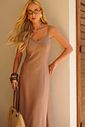 Vestido Midi Linho Recorte - Donna Ritz
