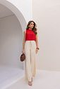 Calça Wide Leg com Amarração-Doce Flor Calça Wide Leg com Amarração-Doce Flor