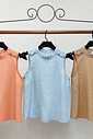 Regata Twill com Botões no Ombro -Milalai Regata Twill com Botões no Ombro -Milalai