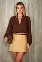 Saia Faca Couro Like - Donna Ritz Saia Faca Couro Like - Donna Ritz