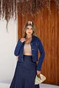 Jaqueta Jeans Com Elastano