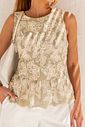 Blusa Algodão Bordado Peplum- Doce Flor Blusa Algodão Bordado Peplum- Doce Flor