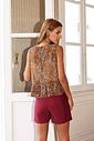 Blusa Crepe Cavada Estampa Cashmere - Doce Flor