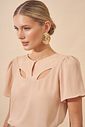 Blusa Crepe Decote Vazado - Milalai Blusa Crepe Decote Vazado - Milalai