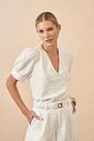 Blusa Decote V Twill - Milalai Blusa Decote V Twill - Milalai