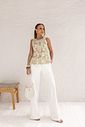 Blusa Algodão Bordado Peplum- Doce Flor Blusa Algodão Bordado Peplum- Doce Flor