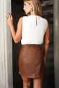 Saia Faca Couro Like - Donna Ritz Saia Faca Couro Like - Donna Ritz