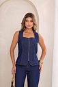 Blusa Jeans Zíper Blusa Jeans Zíper