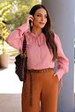 Blusa Manga Longa Com Amarração - Doce Flor