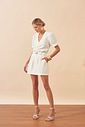 Blusa Decote V Twill - Milalai Blusa Decote V Twill - Milalai