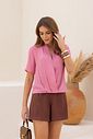 Blusa Transpassada com Pregas - Doce Flor Blusa Transpassada com Pregas - Doce Flor