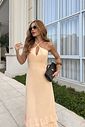 Vestido Midi Decote Cruzado - Donna Ritz Vestido Midi Decote Cruzado - Donna Ritz