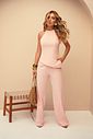 Calça Reta Cós Descolado - Donna Ritz Calça Reta Cós Descolado - Donna Ritz