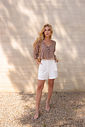 Shorts Com Faixa Cós - Doce Flor Shorts Com Faixa Cós - Doce Flor