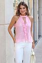 Blusa Crepe Cavada Gola Alta- Doce Flor Blusa Crepe Cavada Gola Alta- Doce Flor