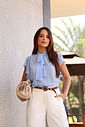 Blusa Chiffon Com Gola Laço - Doce Flor Blusa Chiffon Com Gola Laço - Doce Flor