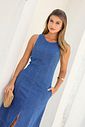 Vestido Midi Jeans Fenda