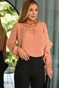 Blusa Crepe Com Jabots Na Manga - Doce Flor