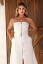 Vestido Midi Zíper Sarja Cinto
